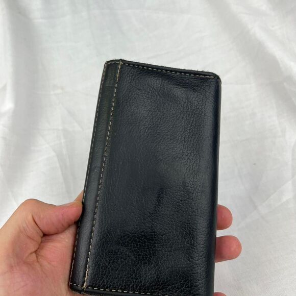 Vintage Leather Black and white Harley Davidson Wallet - Picture 3 of 8